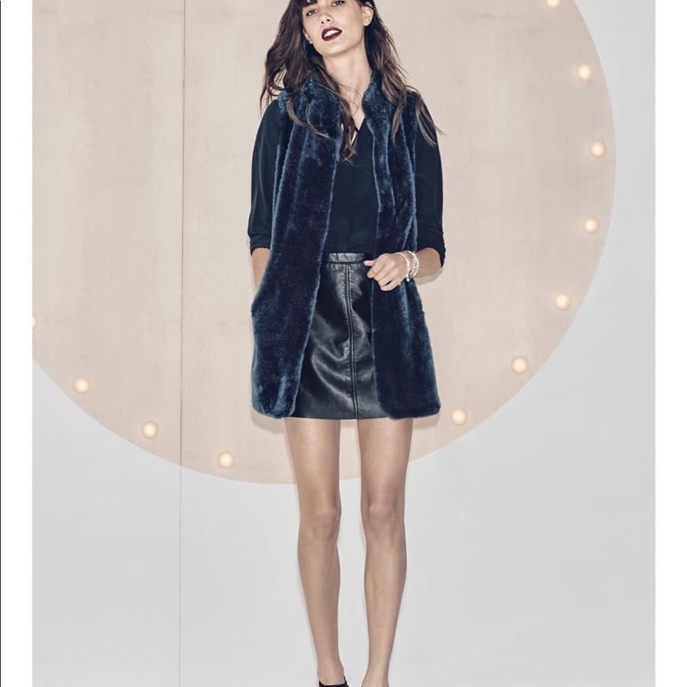 vince camuto faux fur vest